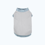 Color-Block Stretch Dog Tank Top with Contrast Trim - L / Gray