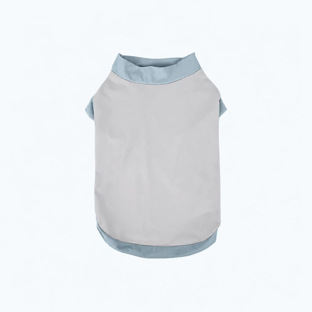 Color-Block Stretch Dog Tank Top with Contrast Trim - XL / Gray