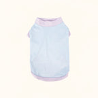 Color-Block Stretch Dog Tank Top with Contrast Trim - S / Light blue