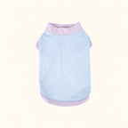 Color-Block Stretch Dog Tank Top with Contrast Trim - M / Light blue