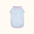 Color-Block Stretch Dog Tank Top with Contrast Trim - L / Light blue