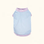 Color-Block Stretch Dog Tank Top with Contrast Trim - XL / Light blue