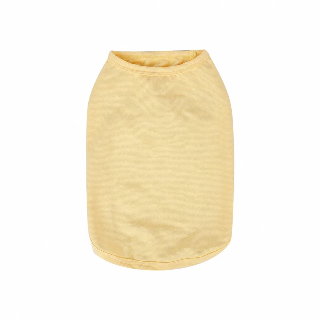 Summer Print Mesh Dog Tank Top for Small Dogs - S / Yellow