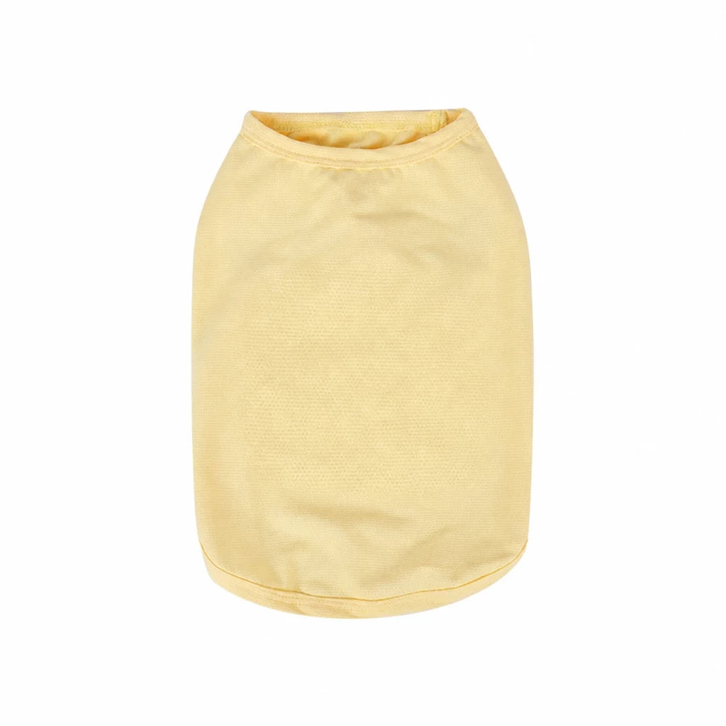 Summer Print Mesh Dog Tank Top for Small Dogs - M / Yellow