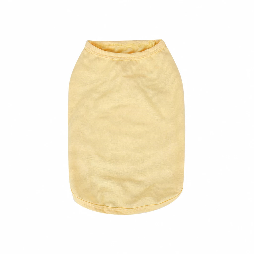 Summer Print Mesh Dog Tank Top for Small Dogs - L / Yellow