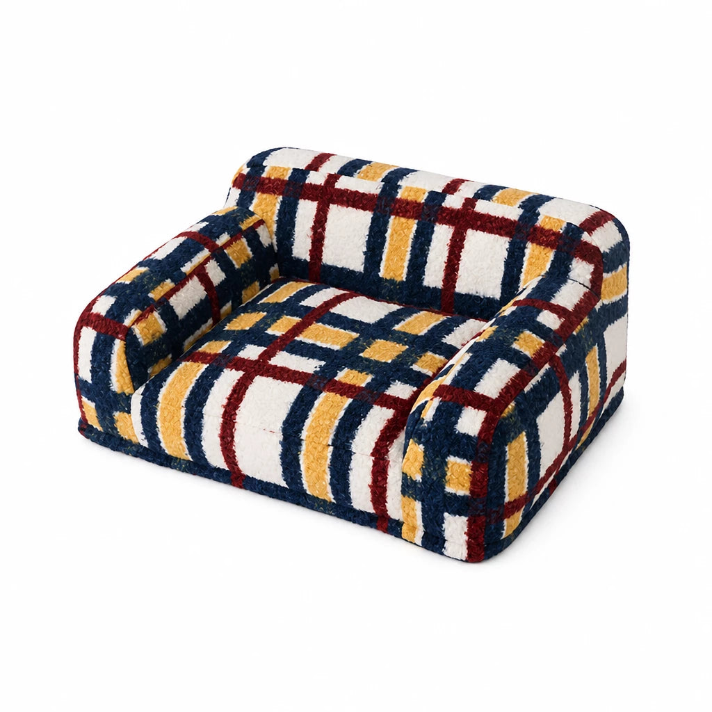 Standard multicolor plush pet sofa option