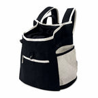 Mesh Front and Back Pet Carrier with Supportive Base - M / Black