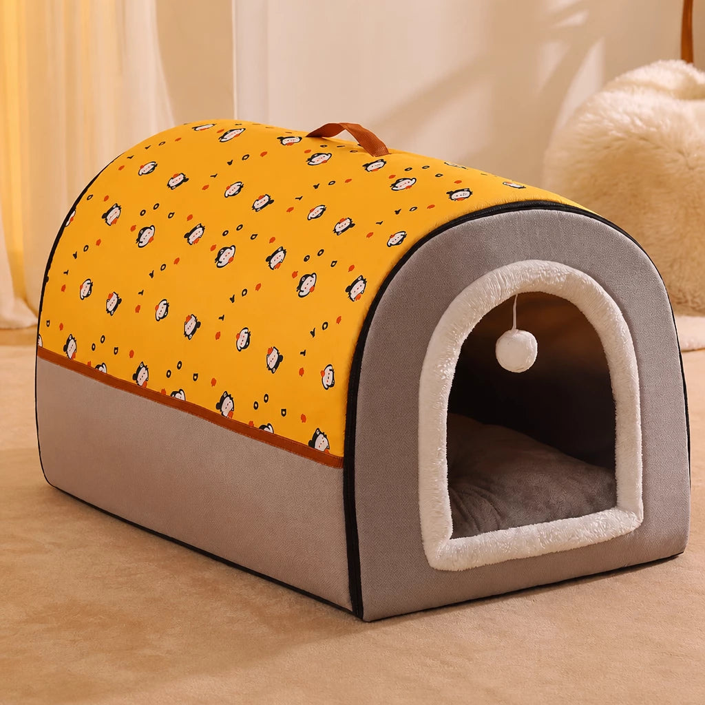 Enclosed Plush Pet House — style view