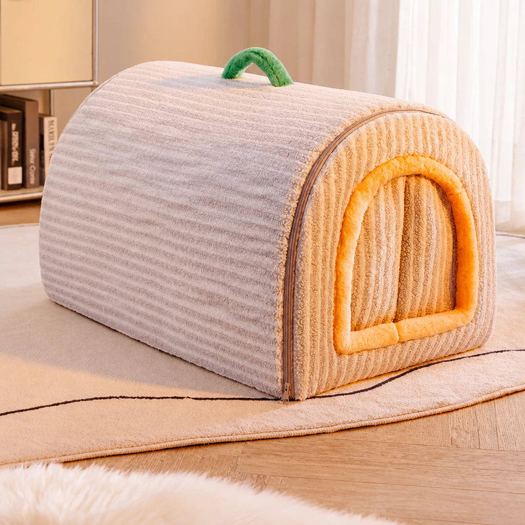 Enclosed Plush Pet House — style view