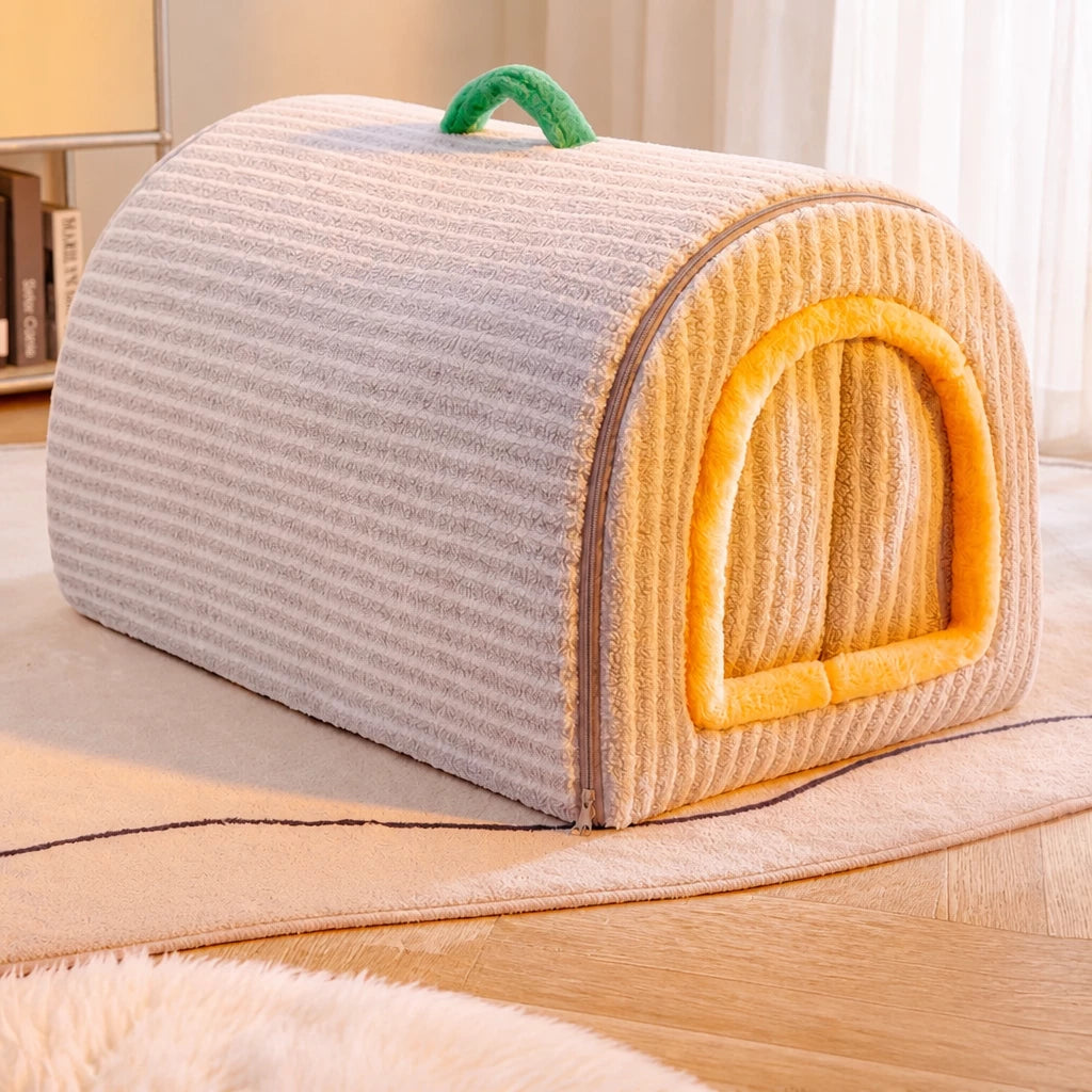 Enclosed Plush Pet House — style view