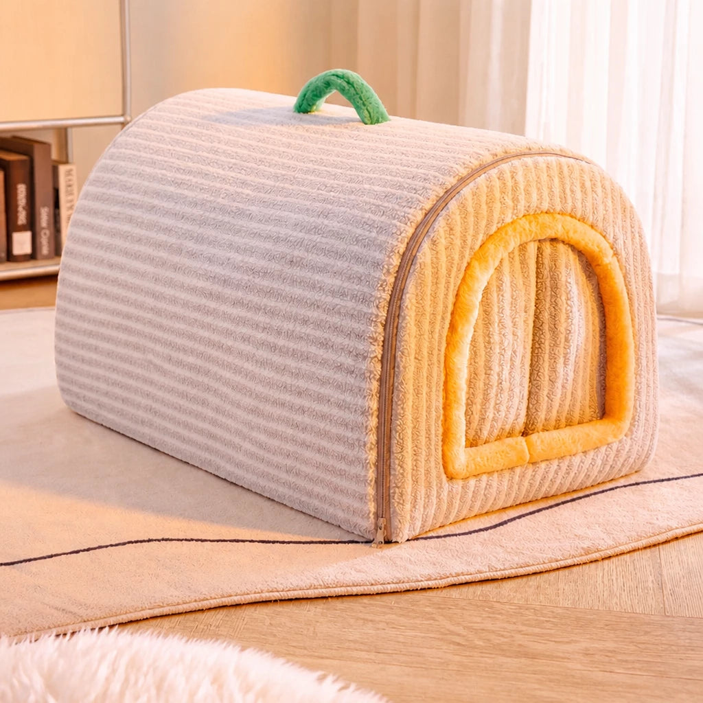 Enclosed Plush Pet House — style view
