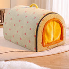 Enclosed Plush Pet House — style view