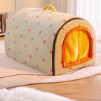Enclosed Plush Pet House — style view
