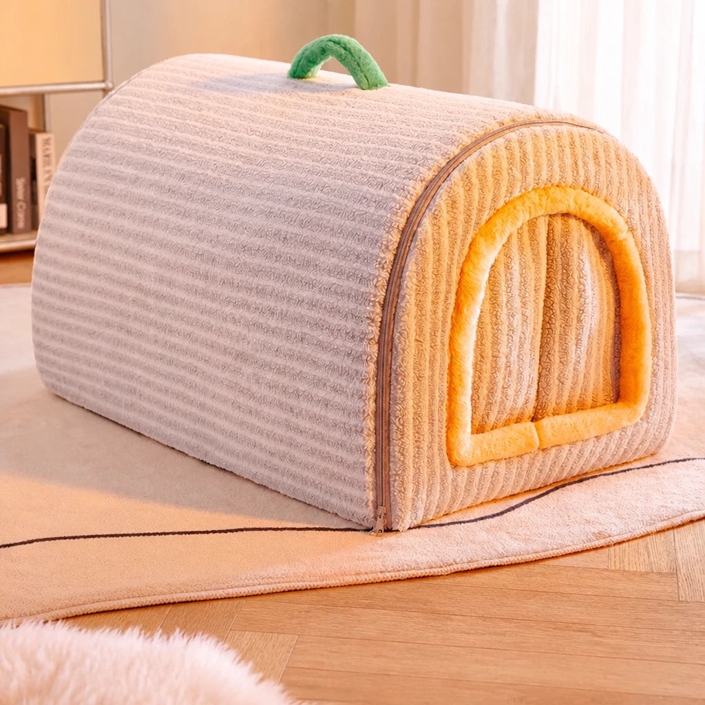Enclosed Plush Pet House — style view