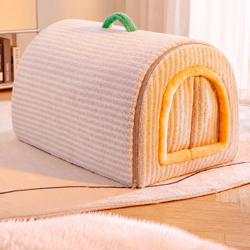 Enclosed Plush Pet House — style view