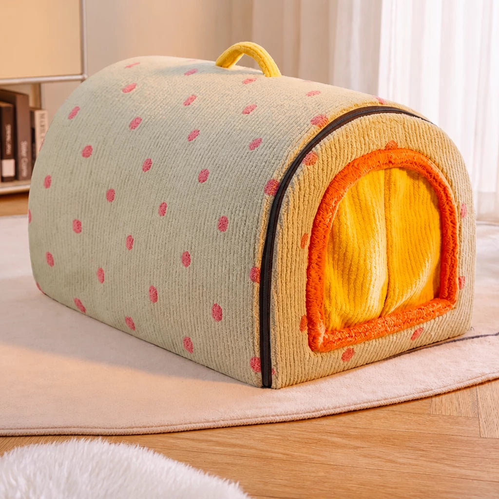 Enclosed Plush Pet House — style view
