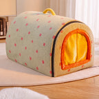 Enclosed Plush Pet House — style view