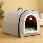 Enclosed Plush Pet House — style view