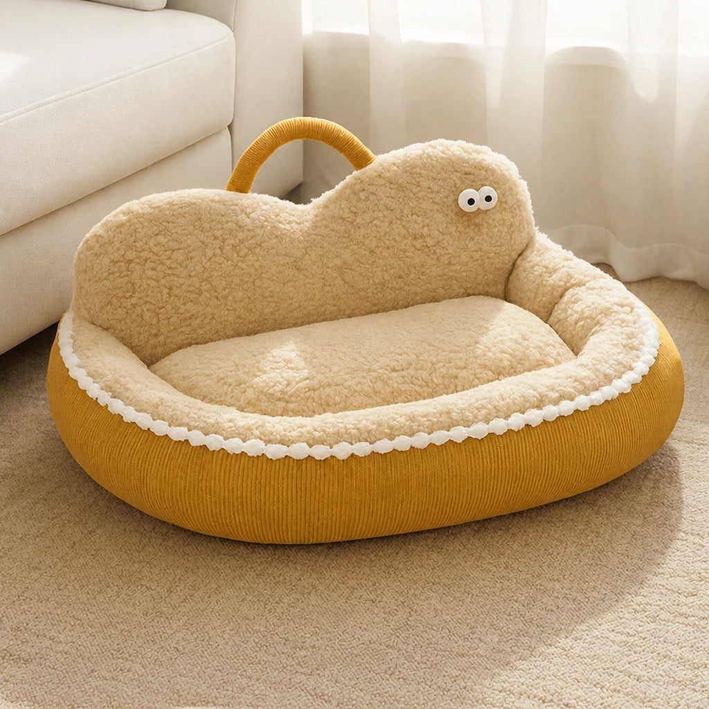 Corduroy Bolster Pet Bed — style view