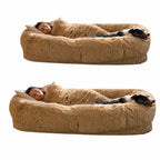 Giant Plush Bolster Dog Bed — style view