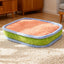 Color-Block Plush Pet Mat with Removable Washable Cover shown in the product photo
