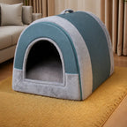Fold-Flat Plush Pet House — style view