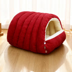 Semi-Enclosed Foam Pet Bed for Cats and Small Dogs