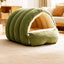 Semi-Enclosed Cat & Dog Bed with Removable Washable Cover