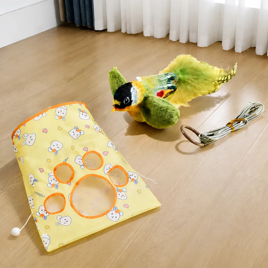 Cat Crinkle Tunnel and Hideaway Bag Toy