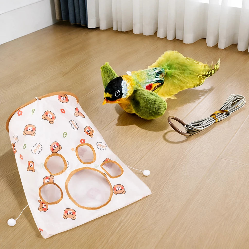 Cat Crinkle Tunnel and Hideaway Bag Toy