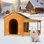 Warm insulated dog house for medium and large dogs