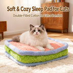 Color-Block Plush Pet Mat — design and construction details