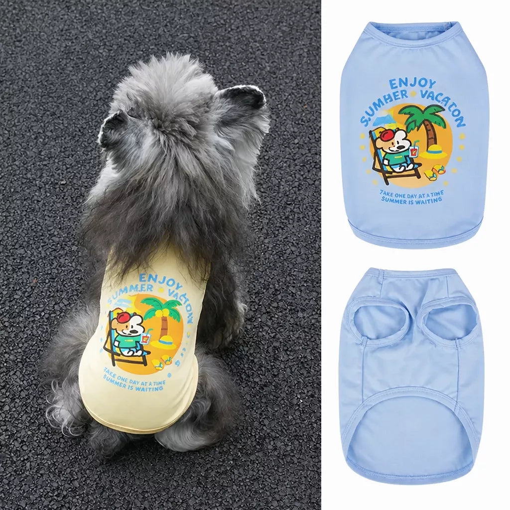 Summer Print Mesh Dog Tank Top for Small Dogs - product view