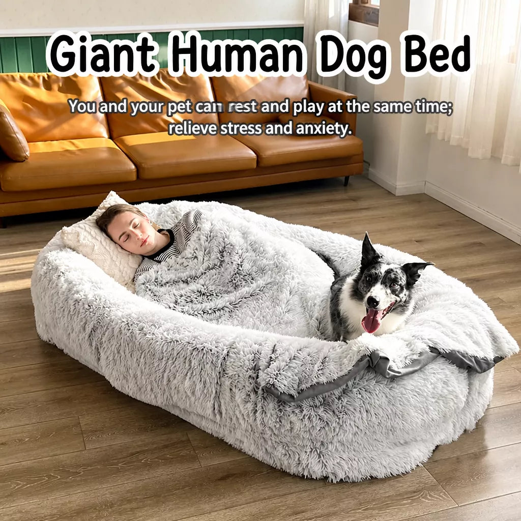 Giant Plush Bolster Dog Bed — design and construction details