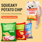 Plush Potato Chip Crinkle Toy for Dogs and Cats