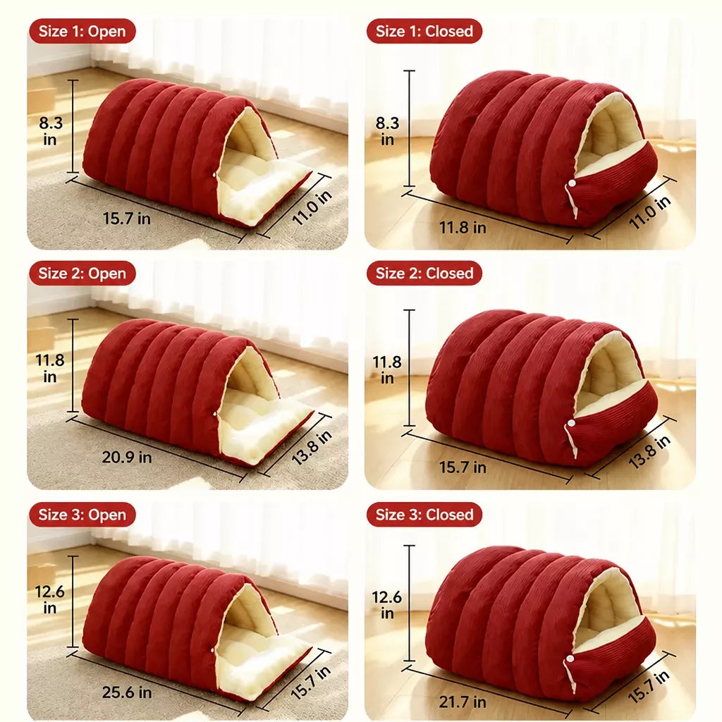 Semi-Enclosed Foam Pet Bed for Cats and Small Dogs Secondary image