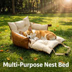 Faux Leather Pet Car Bed — design and construction details