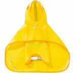 Hooded Dog Rain Poncho with Clear Brim and Belly Cover - product view