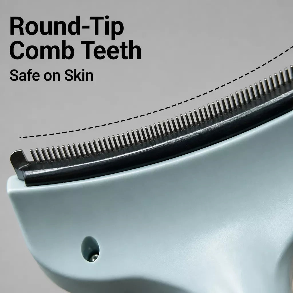 Stainless Steel Blade-Free Deshedding Comb for Cats & Dogs