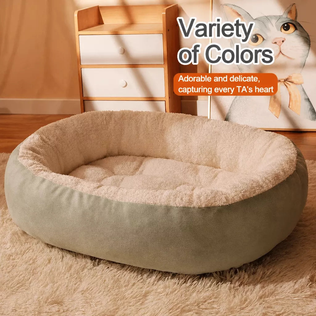 Oval pet bed fabric color examples