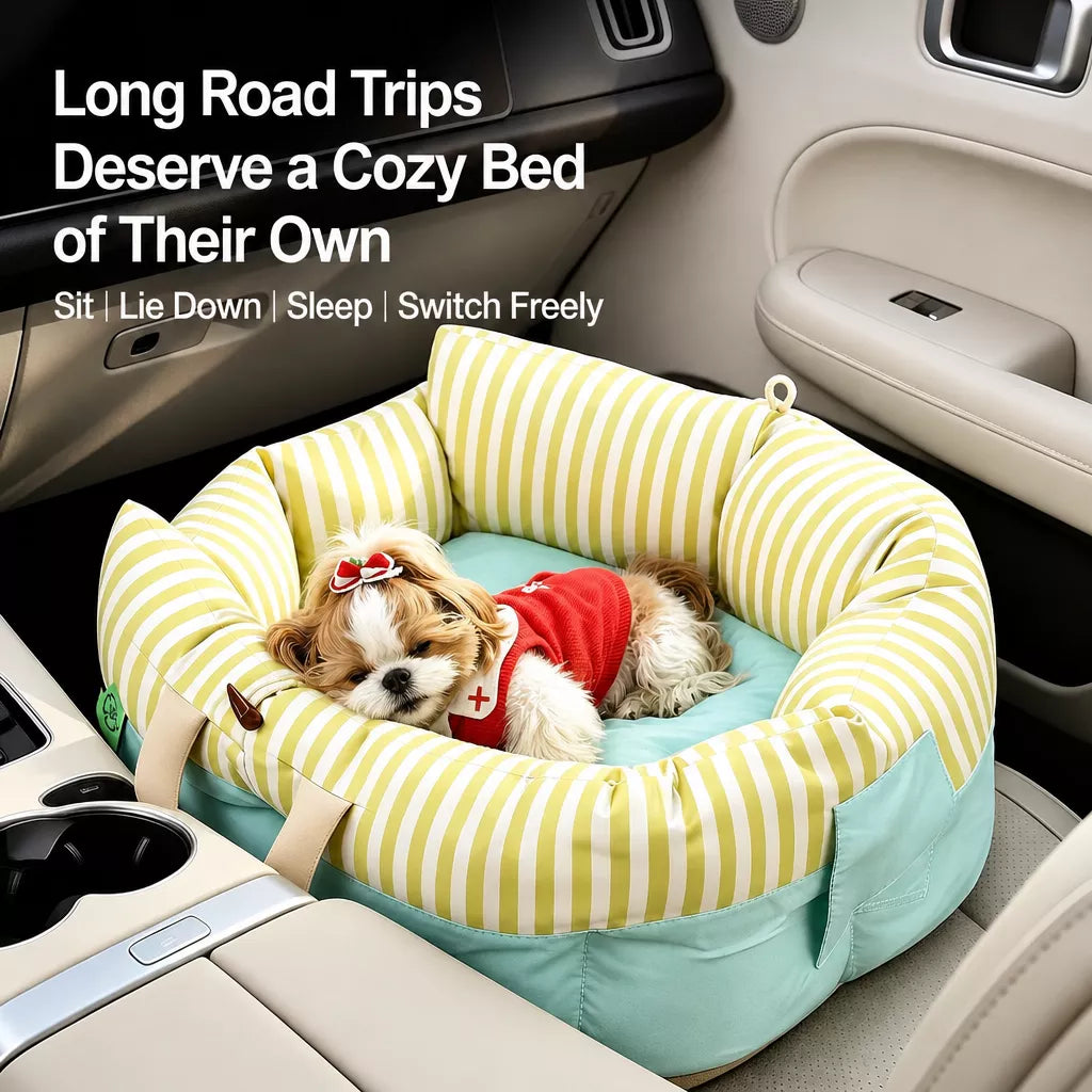 Striped Pet Car Bed — design and construction details