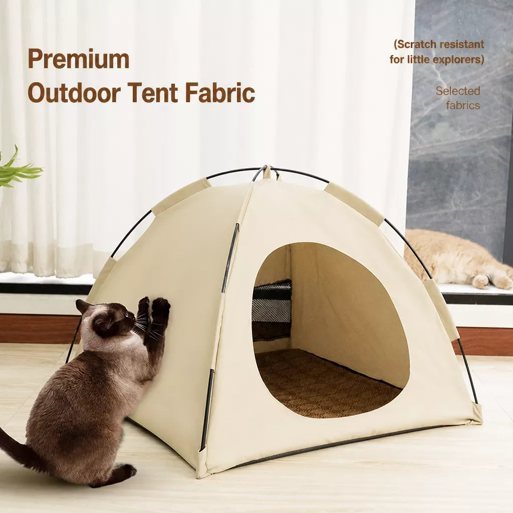 Portable Oxford Fabric Pet Tent Bed with Ventilation - product view