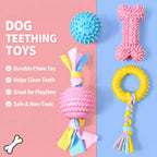 Silicone Dog Chew Toy – Ball, Bone & Rope Shapes