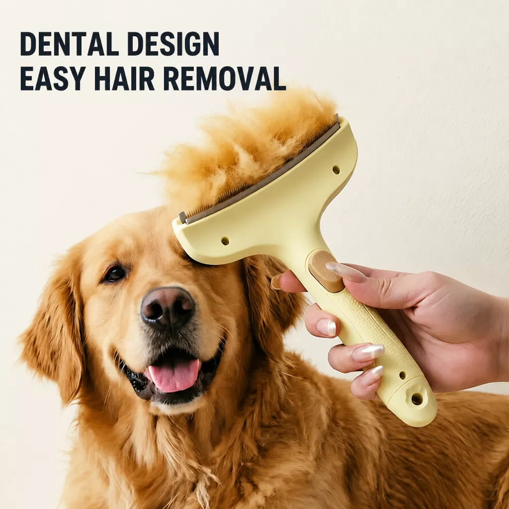 Stainless Steel Blade-Free Deshedding Comb for Cats & Dogs