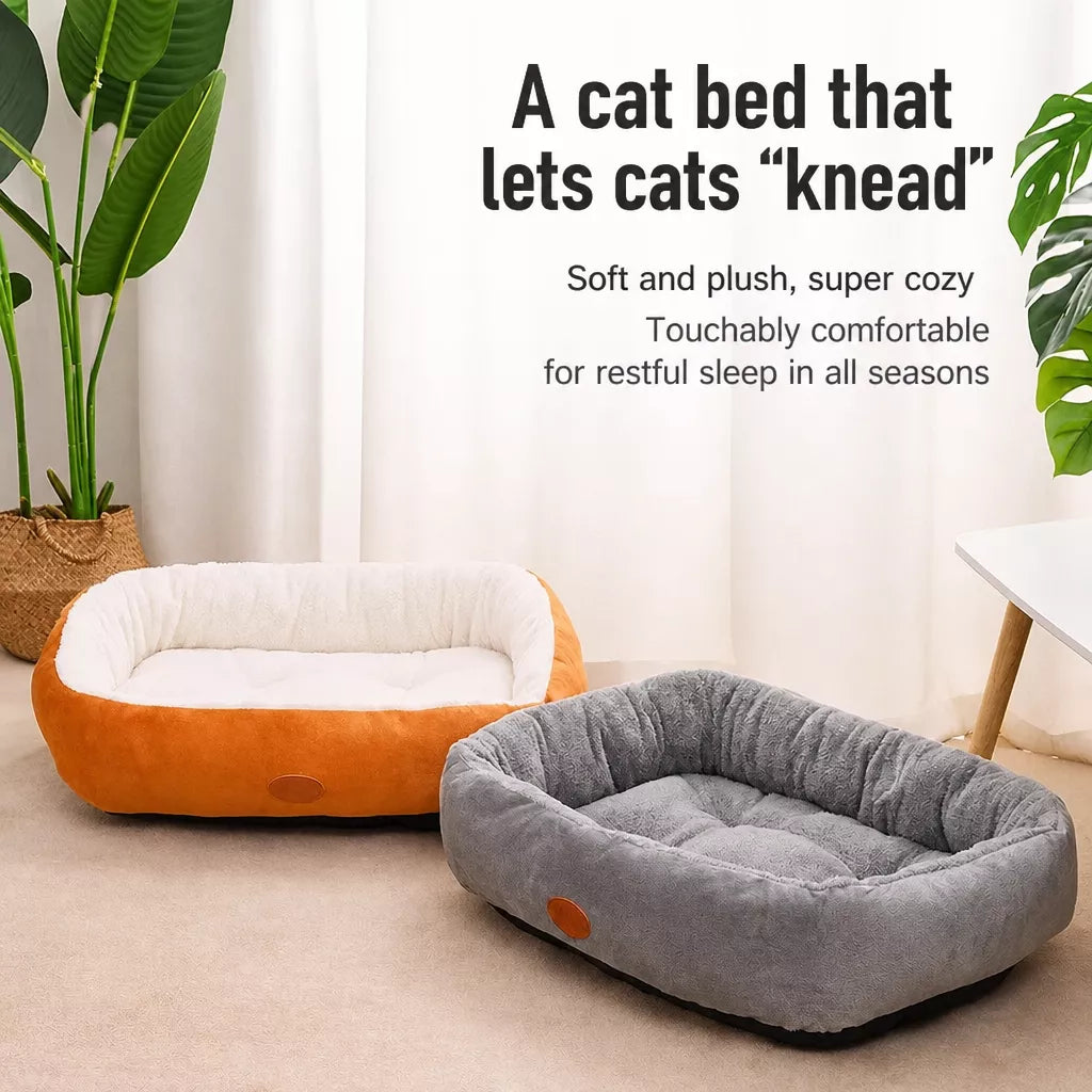 Oval Plush Bolster Pet Bed — design and construction details