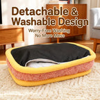 Color-Block Plush Pet Mat — design and construction details