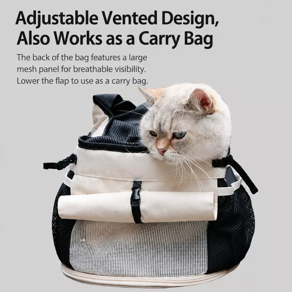 Mesh Front and Back Pet Carrier with Supportive Base - product view