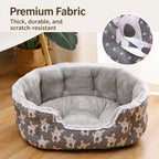 Printed Plush Bolster Pet Bed — design and construction details