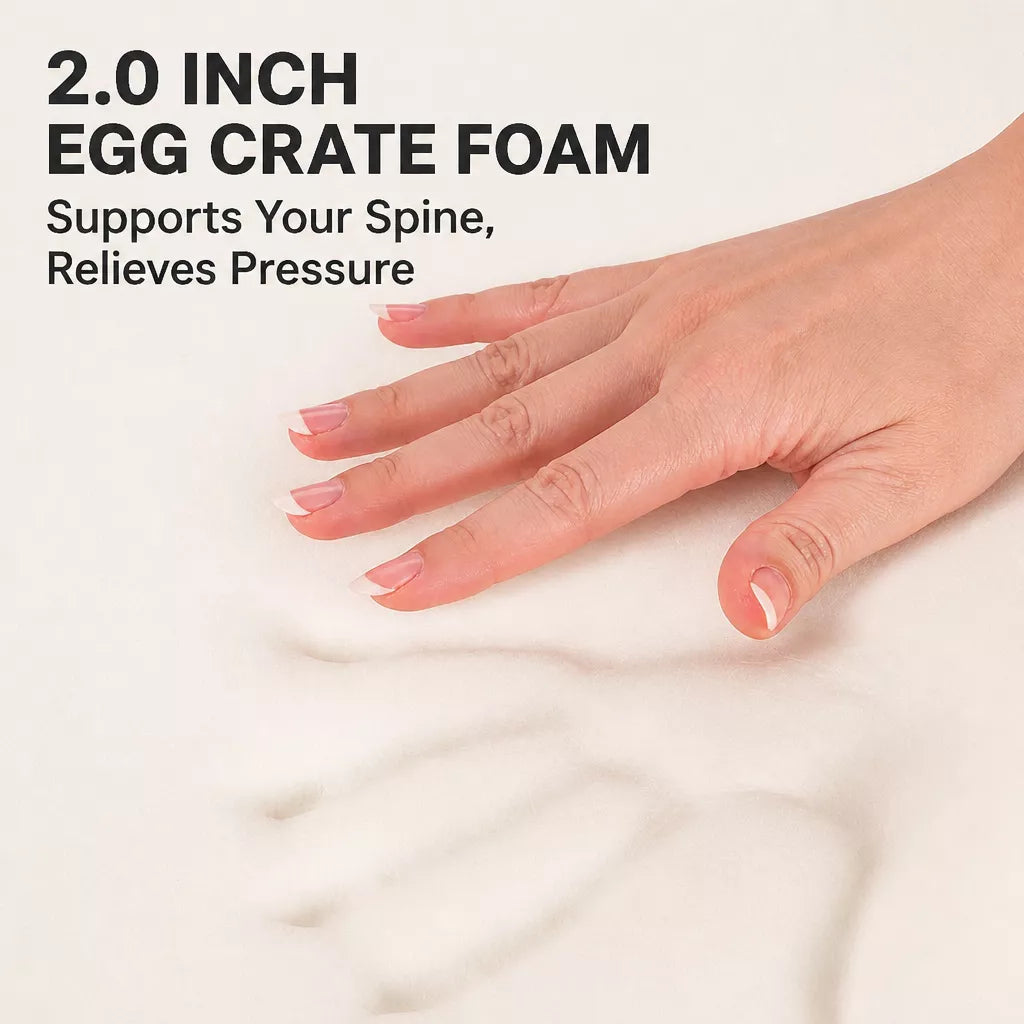 Contoured foam padding close-up