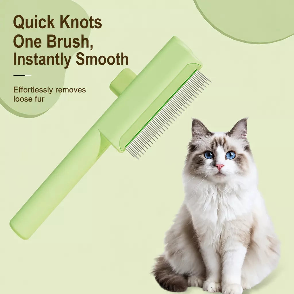 Self-Cleaning Pet Grooming Comb for Cats and Dogs